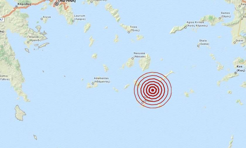 Σεισμός 3,4 Ρίχτερ βορειοανατολικά της Σαντορίνης (pics)