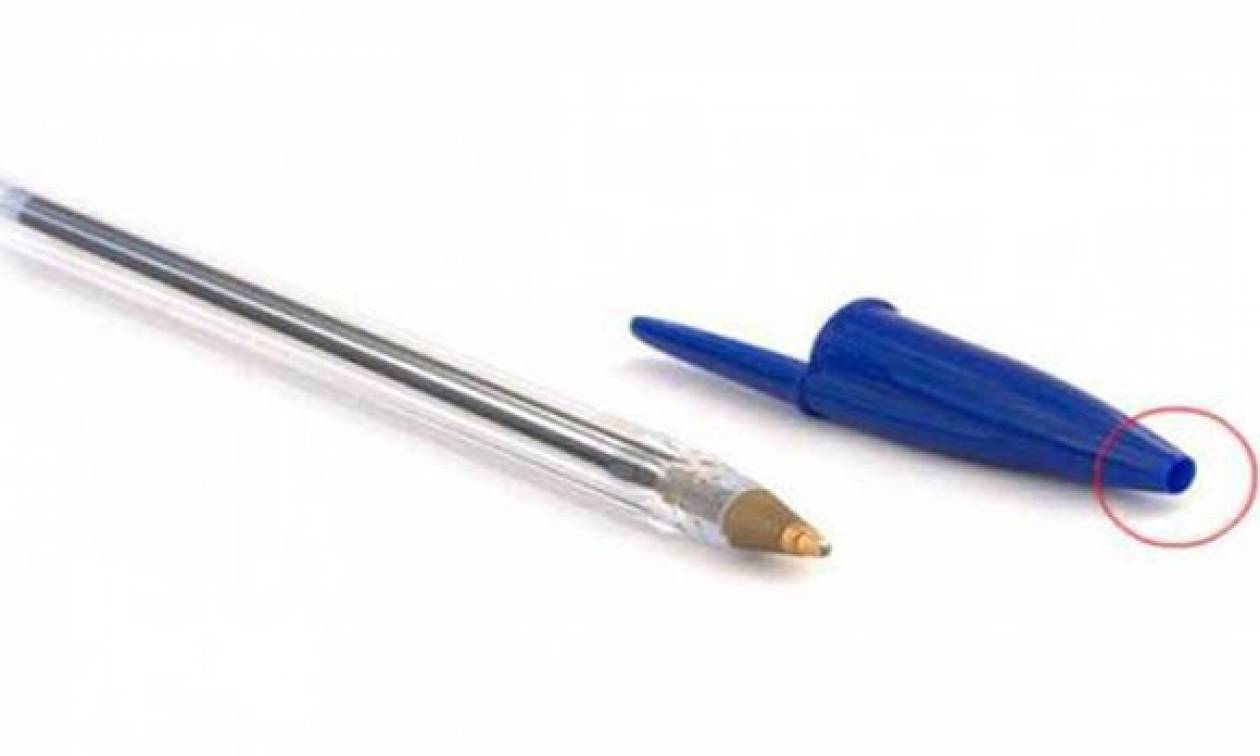 Γιατί το καπάκι του στυλό έχει τρύπα μπροστά; Θα εκπλαγείτε με την απάντηση!
