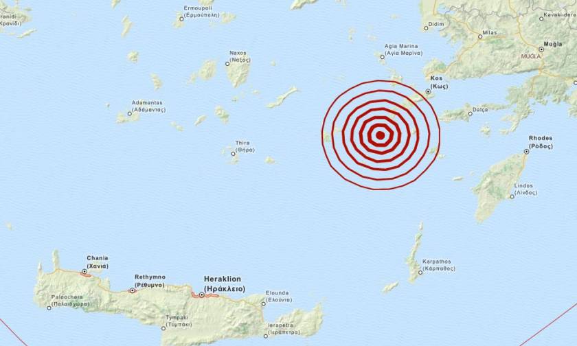 Σεισμός 4,2 Ρίχτερ δυτικά της Νισύρου