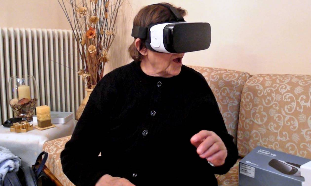 Τρελό γέλιο: 80χρονη με μάσκα εικονικής πραγματικότητας «σπάει» ταμεία στην Κοζάνη (video)
