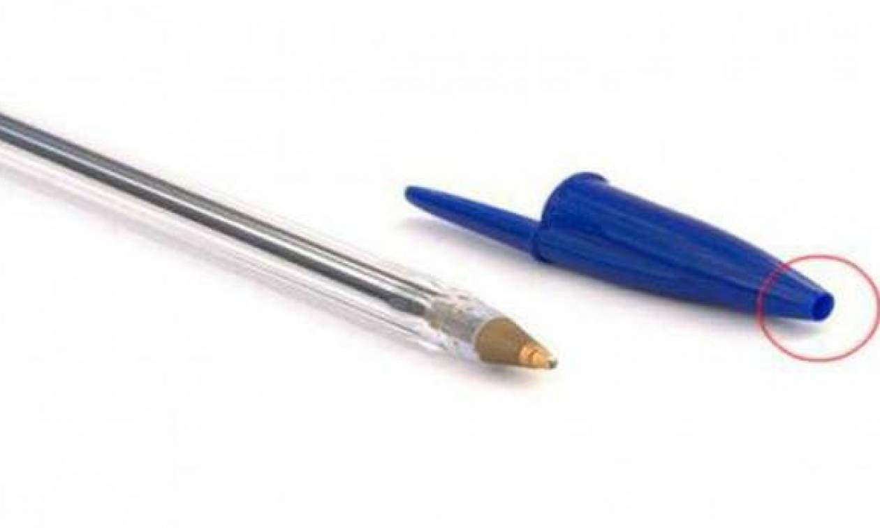 Έχετε σκεφτεί γιατί το καπάκι του στυλό έχει τρύπα μπροστά; Θα εκπλαγείτε με την απάντηση!