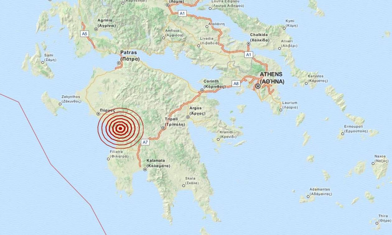 Σεισμός 3,5 Ρίχτερ στην Ηλεία