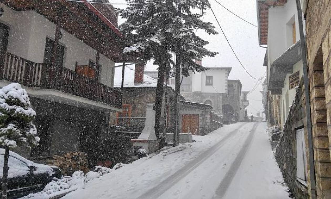Ιωάννινα: Χιονοπτώσεις από την νύχτα στα ορεινά της Ηπείρου - Επί ποδός η Πολιτική Προστασία