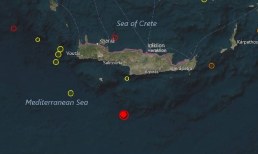 Σεισμός ταρακούνησε την Κρήτη