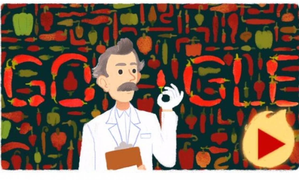 Wilbur Scoville: Η Google τιμά με Doodle τον «πατέρα» της κλίμακας Σκόβιλ