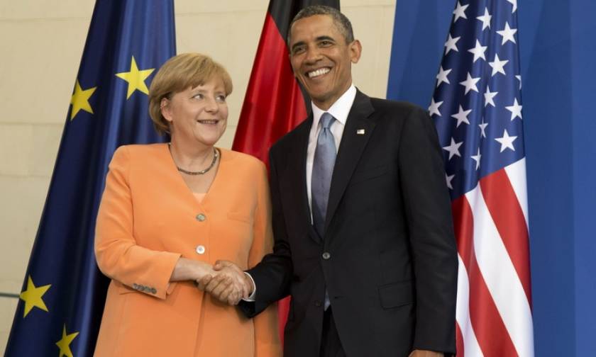 Για συνεργασία στο προσφυγικό ζήτημα δεσμεύτηκαν Ομπάμα - Μέρκελ