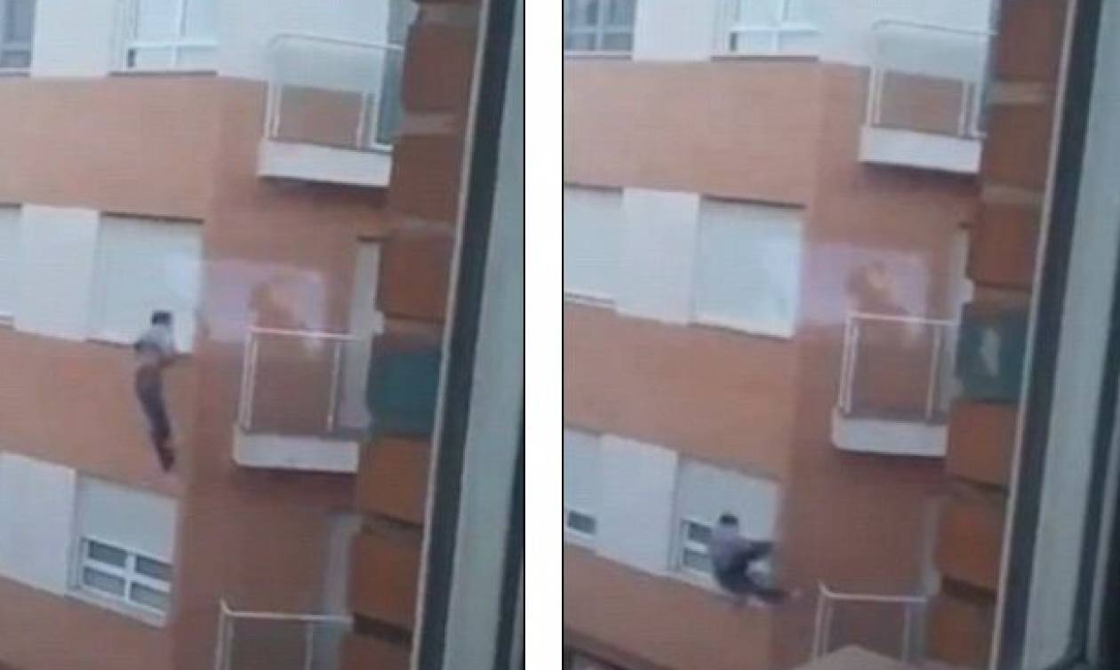 Βίντεο σοκ: Πήγε να μπει σπίτι του από το παράθυρο και έπεσε στο κενό από τον 4ο όροφο!