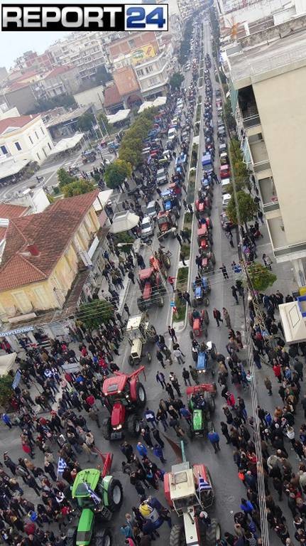 Απεργία: «Βούλιαξε» η Σπάρτη - 500 τρακτέρ και χιλιάδες πολίτες στους δρόμους (pics+video)