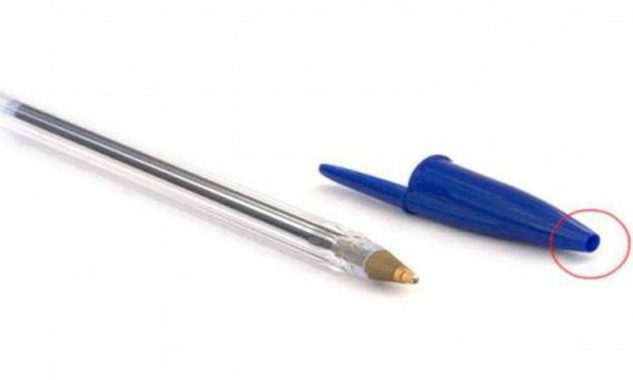 Γιατί το καπάκι του στυλό έχει τρύπα μπροστά; Θα εκπλαγείτε με την απάντηση!