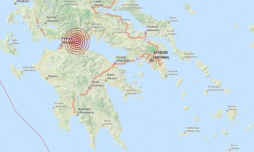 Σεισμός 3,6 Ρίχτερ μεταξύ Αιγίου και Ναυπάκτου