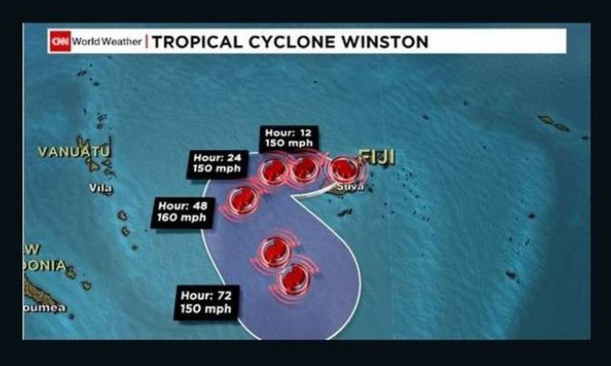Ο ισχυρότερος τυφώνας του νοτίου ημισφαιρίου χτύπησε τα Φίτζι