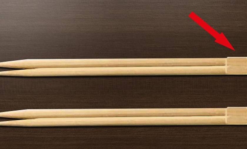 Εσύ γνώριζες σε τι χρησιμεύει το πάνω μέρος των chopsticks;