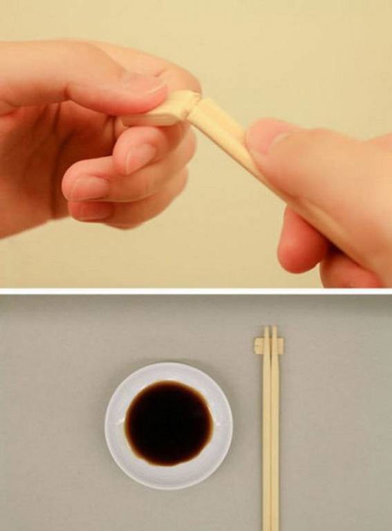 Εσύ γνώριζες σε τι χρησιμεύει το πάνω μέρος των chopsticks;