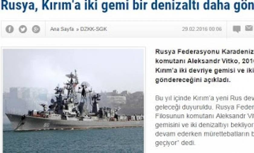 Τουρκική πηγή: Περίεργη...στρατιωτική δραστηριότητα στην Κριμαία