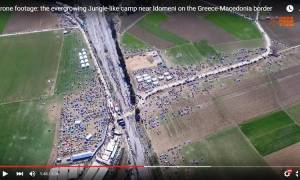 Νέο συγκλονιστικό βίντεο με drone πάνω από τον καταυλισμό της Ειδομένης (vids)
