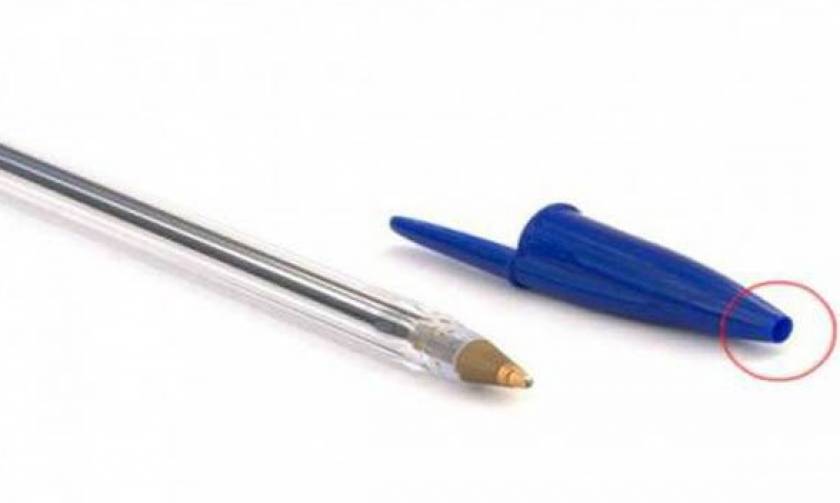 Γιατί το καπάκι του στυλό έχει τρύπα μπροστά; Θα εκπλαγείτε από την απάντηση