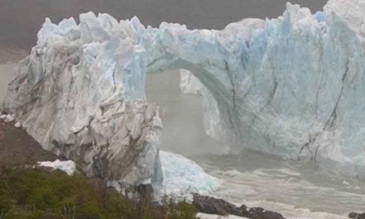 Εντυπωσιακή κατάρρευση τμήματος παγετώνα στην Αργεντινή (vid)