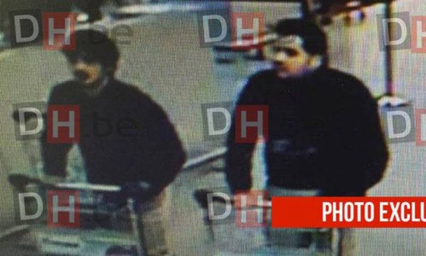 Οι τρομοκράτες λίγο πριν το μακελειό στο αεροδρόμιο των Βρυξελλών (pics)