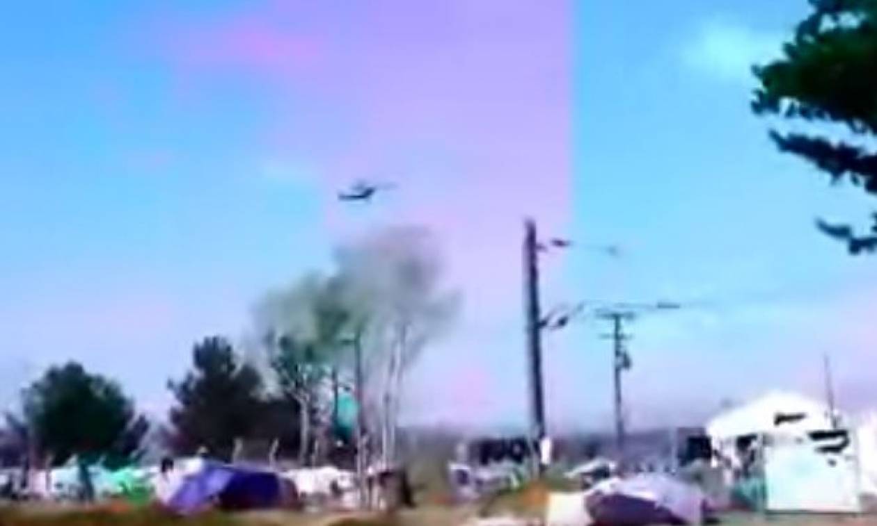 Σκοπιανό στρατιωτικό ελικόπτερο παραβιάζει τον εθνικό εναέριο χώρο στην Ειδομένη (vid)