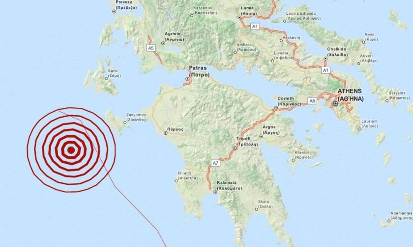 Σεισμός 5,3 Ρίχτερ κοντά στη Ζάκυνθο (pic)