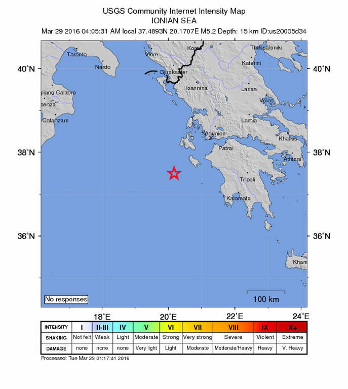 Ισχυρός σεισμός στη Ζάκυνθο - Αισθητός σε μεγάλη έκταση (pic)