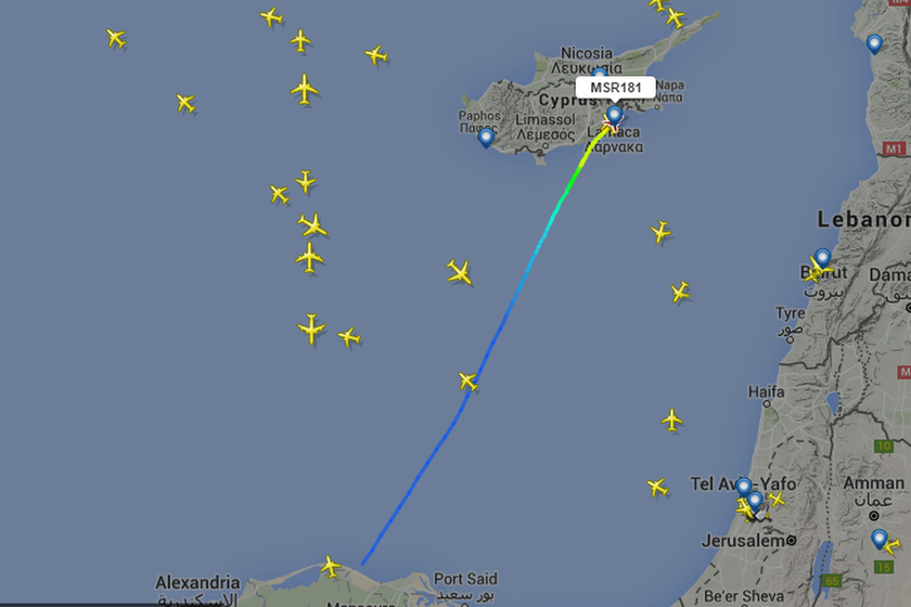 Αεροπειρατεία Κύπρος: Η διαδρομή που ακολούθησε το αεροσκάφος πριν προσγειωθεί στη Λάρνακα (pic)