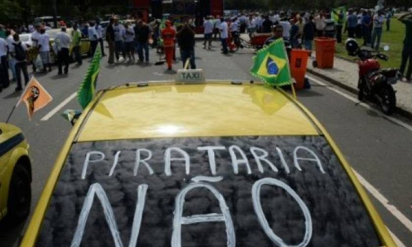 Βραζιλία: Συγκεντρώσεις στους δρόμους του Ρίο κατά της εταιρείας Uber
