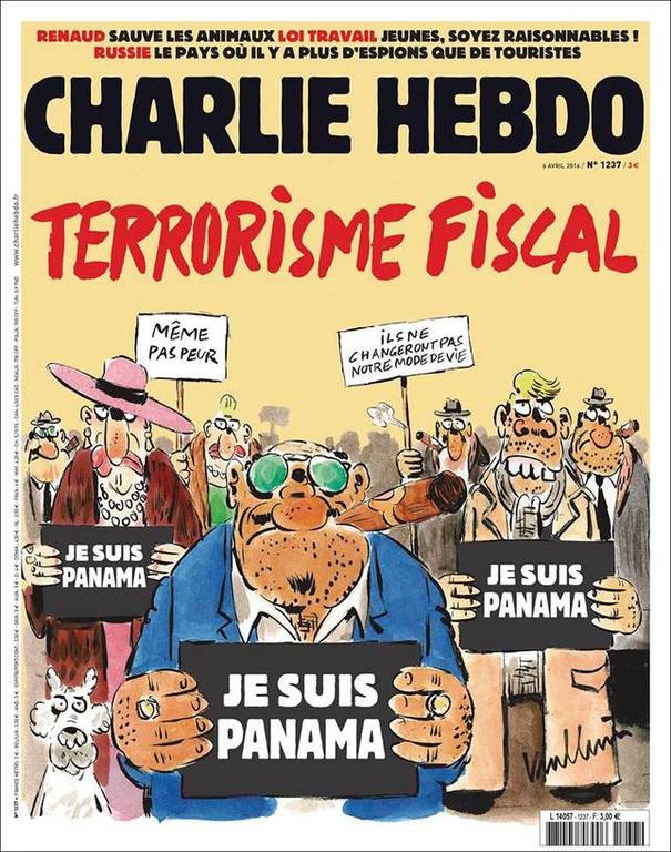 Το εντυπωσιακό εξώφυλλο του Charlie Hebdo για τις αποκαλύψεις των Panama Papers (pic)