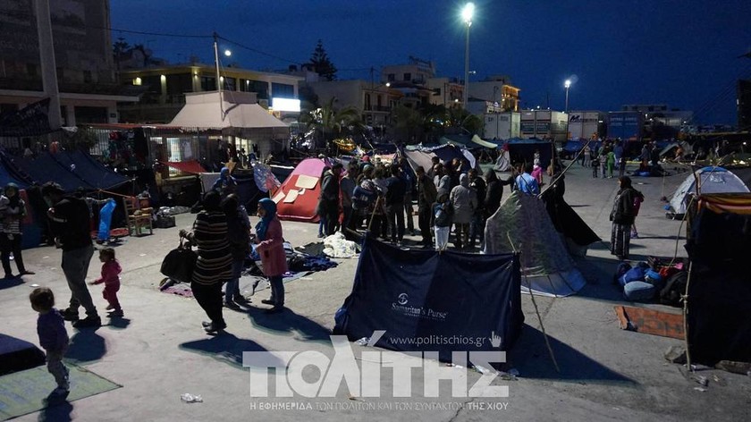Χίος: Επεισόδια και προσαγωγές στο λιμάνι (pics&vid)