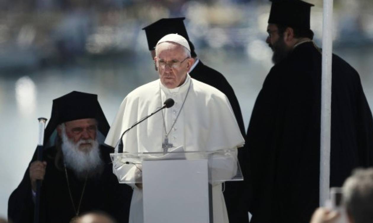 Πάπας Φραγκίσκος από την Μυτιλήνη: Αισθάνομαι θαυμασμό για τον ελληνικό λαό