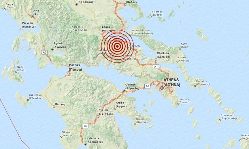 Σεισμός 3,5 Ρίχτερ δυτικά της Aταλάντης