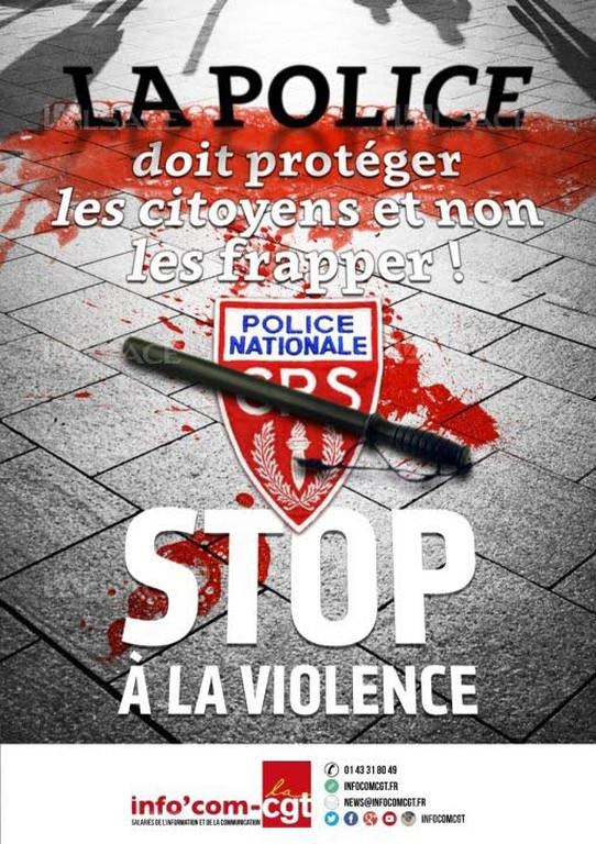Γαλλία: Μια αφίσα συνδικαλιστικής ένωσης για την αστυνομική βία διχάζει (pic)