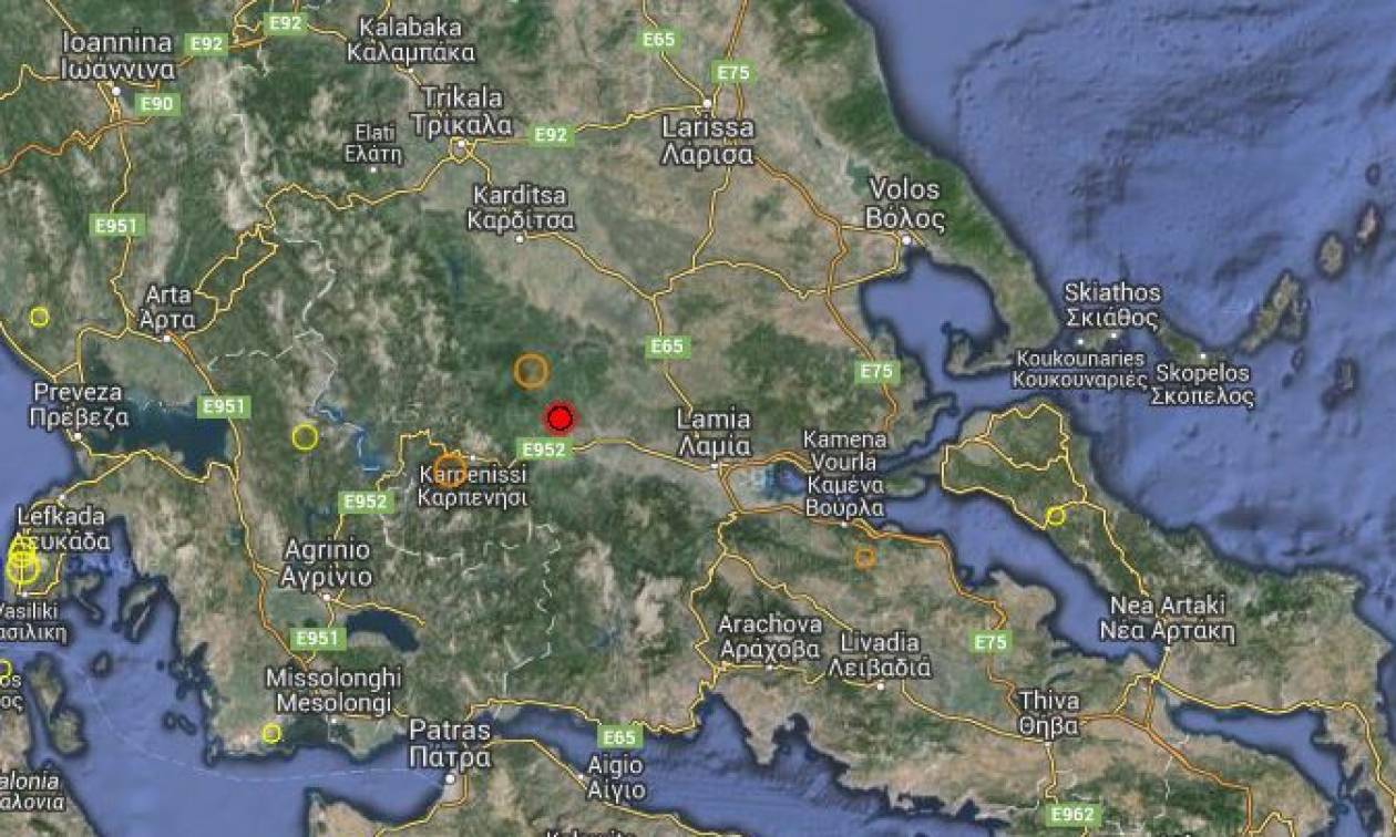 Σεισμός 4,4 Ρίχτερ στο Καρπενήσι