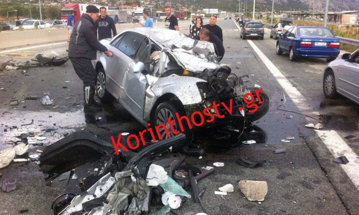 Τραγωδία στην Αθηνών - Κορίνθου: Δύο νεκροί σε τροχαίο (pics)