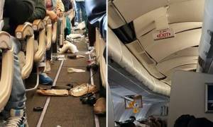 Σοκαριστικό βίντεο: Οι επιβάτες πτήσης προσεύχονται για να σωθούν - Δεκάδες τραυματίες