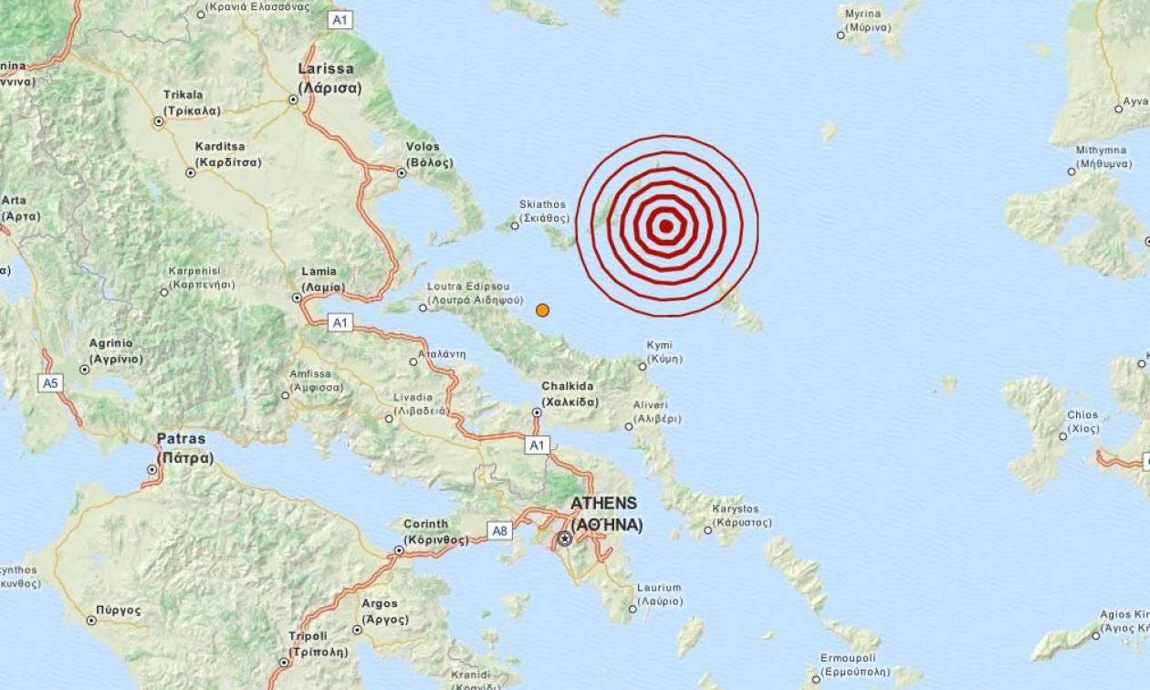 Σεισμός 4,2 Ρίχτερ στις Βόρειες Σποράδες (pic)