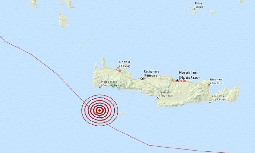 Σεισμός 3,5 Ρίχτερ δυτικά της Γαύδου (pic)