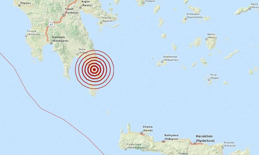 Σεισμός 4,4 Ρίχτερ κοντά στη Μονεμβασιά (pic)