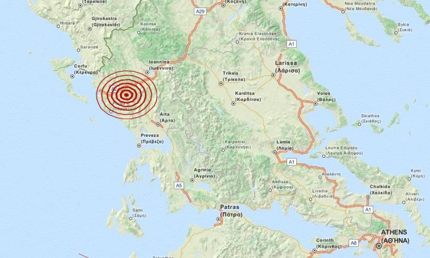 Σεισμός 3,5 Ρίχτερ βορειοανατολικά της Πάργας