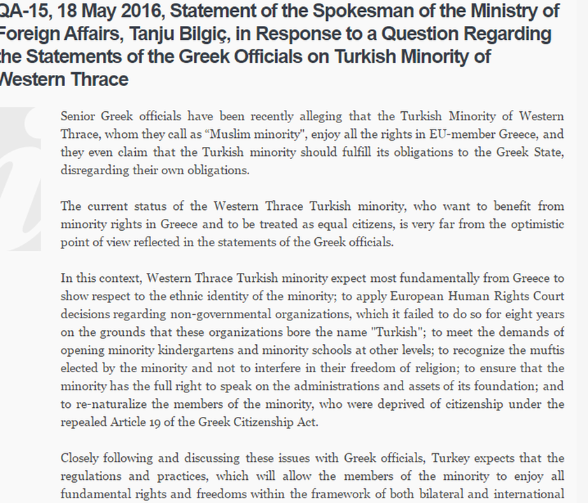 Τουρκικό θράσος: Μιλούν για τουρκική μειονότητα στη Θράκη και ζητούν σχολεία!