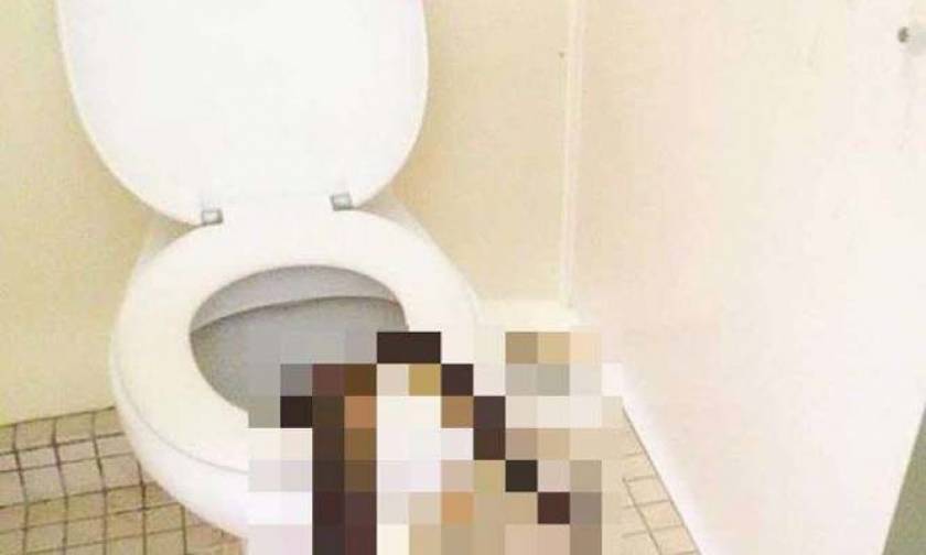 Ανατριχιαστική έκπληξη: Δείτε τι συνάντησε όταν πήγε στις γυναικείες τουαλέτες photos)