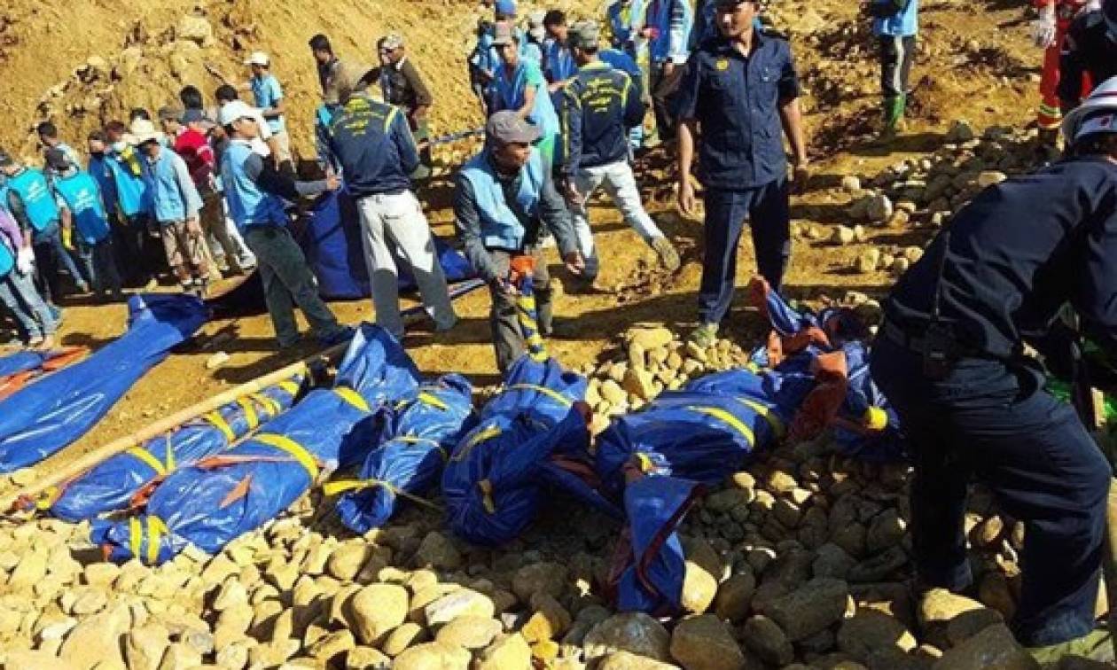 Μιανμάρ: Νεκροί από κατολίσθηση δώδεκα ανθρακωρύχοι - Τουλάχιστον εκατό αγνοούνται