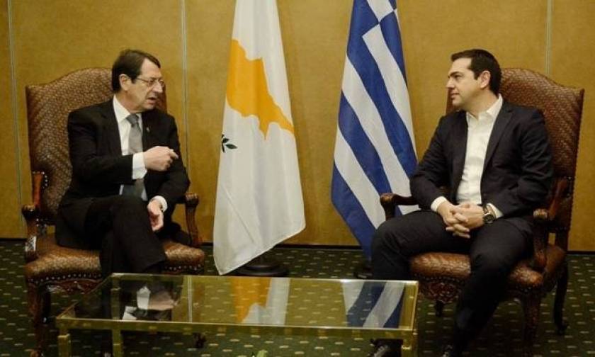 PM Tsipras receives Cyprus President Anastasiades