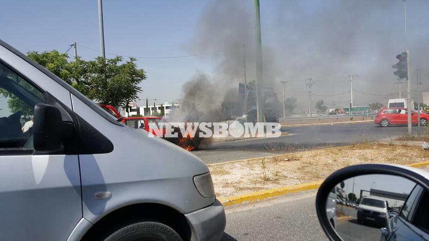 Συναγερμός στην πυροσβεστική: Αυτοκίνητο τυλίχτηκε στις φλόγες (photo)