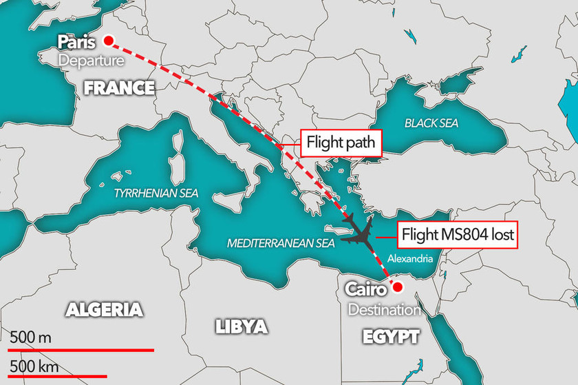 EgyptAir: Εντοπίστηκε το σήμα από το μαύρο κουτί της πτήσης 804 