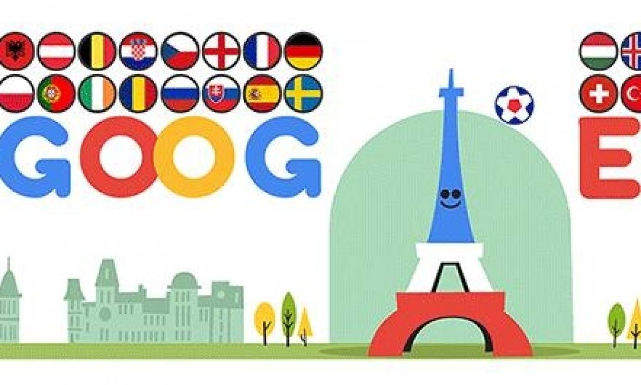 Euro 2016: H Google γιορτάζει την έναρξη του Euro με ένα ποδοσφαιρικό Doodle
