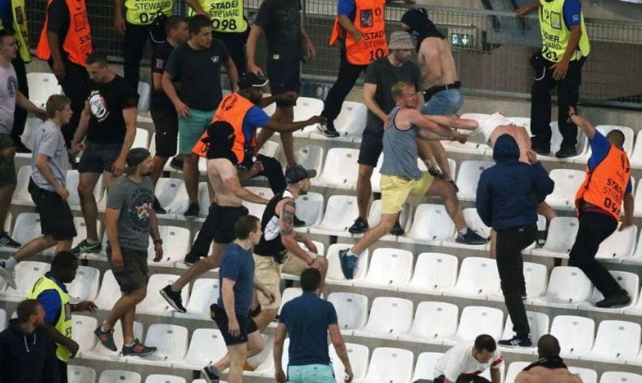 Euro 2016: Απέλαση 20 Ρώσων χούλιγκανς για τα επεισόδια στη Μασσαλία