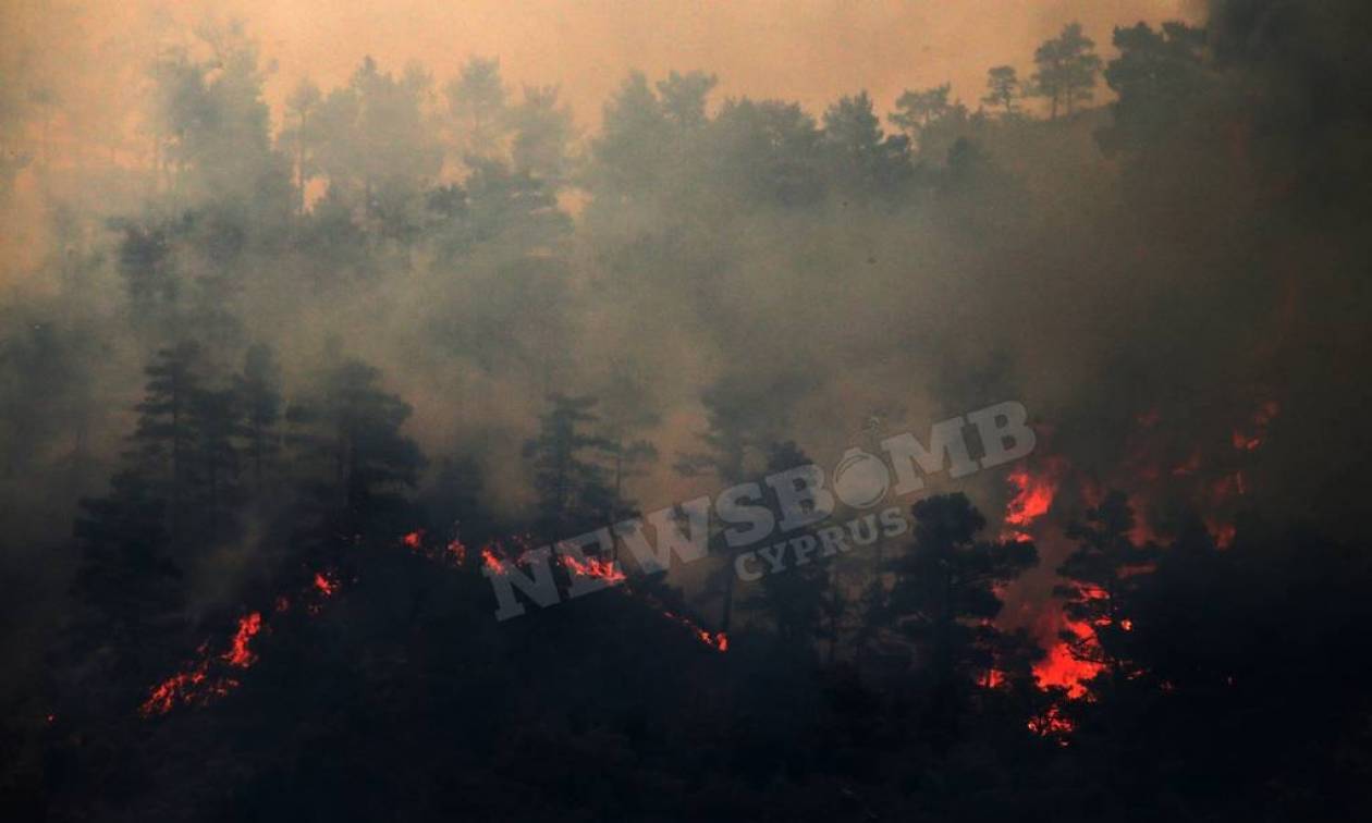 Καίγεται η Κύπρος: Νέα αναζωπύρωση της φωτιάς - Εκκενώνονται χωριά (pics + video)