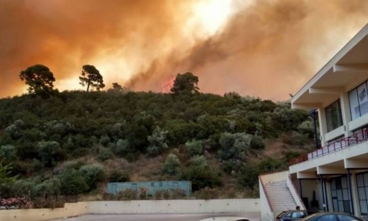 Χαλκιδική: Υπό μερικό έλεγχο η φωτιά στο Νέο Μαρμαρά
