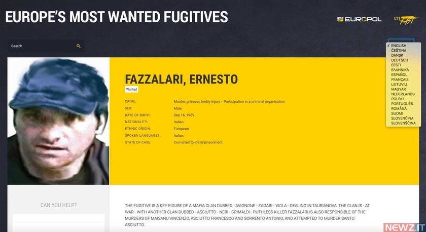 Ιταλία: Συνελήφθη ο αρχινονός της μαφίας Ερνέστο Φατσαλάρι, καταζητούμενος από το 1996